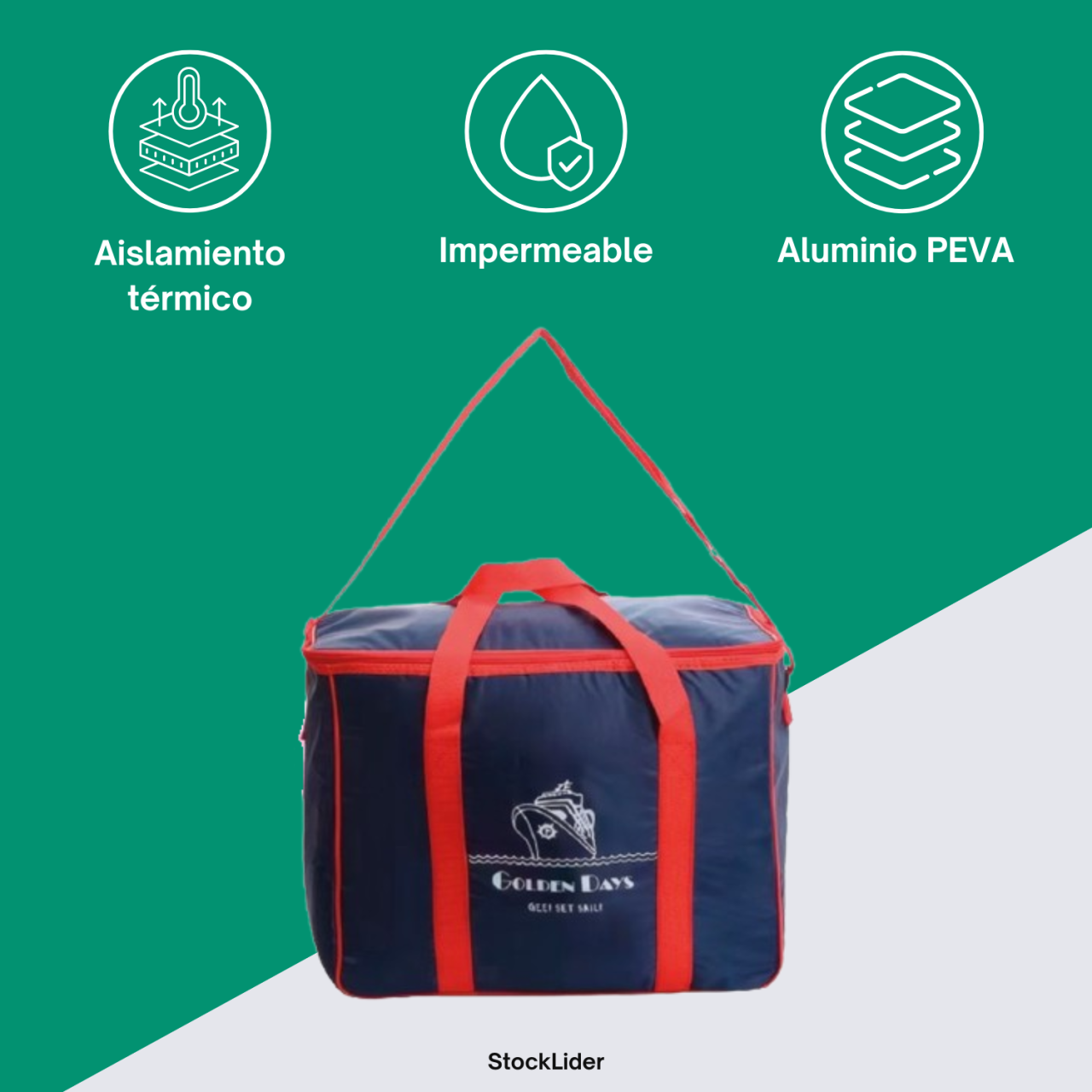 Mala Frigorífica 28L | Interior em Alumínio PEVA | Impermeável | Azul | Golden Days
