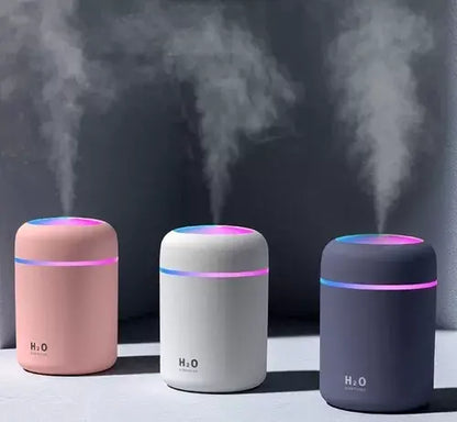Humidificador LED 7 Colores | 300ml | Silencioso | Apagado Automático | Rosa