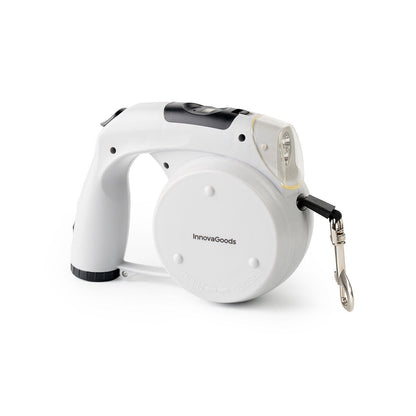 Trela Retrátil para Cães 6 em 1 - Luz LED, Bebedouro e Compartimentos | InnovaGoods