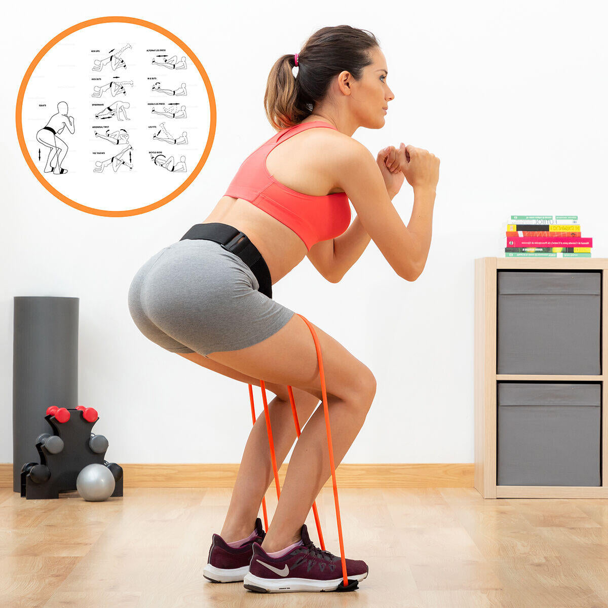 Cinto com Faixas de Resistência para Glúteos com Guia de Exercícios | InnovaGoods