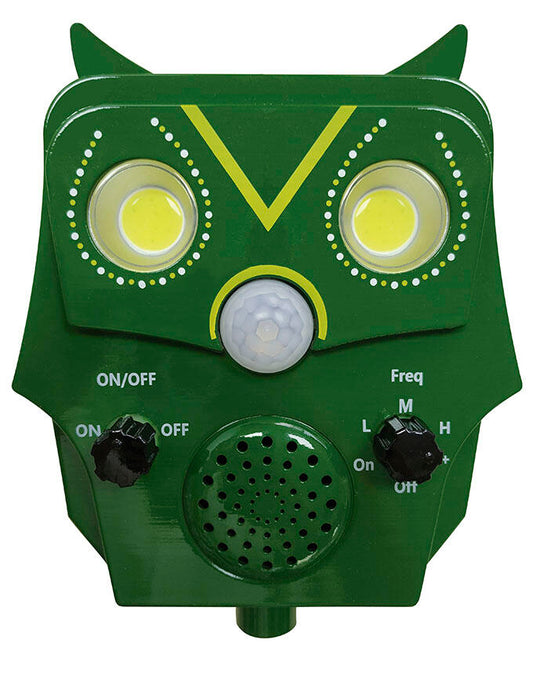 Ahuyentador Solar Inteligente de Animales OWL GUARDS | Búho con Ultrasonido y Luz