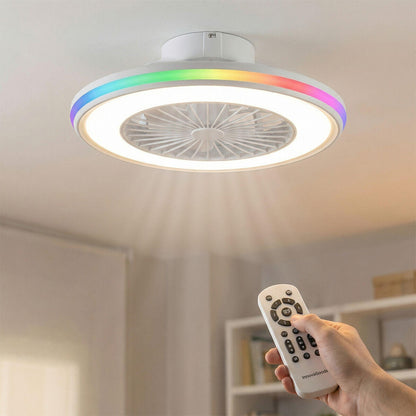 Ventilador de Techo con Luz LED RGB  | Aspas Ocultas | Motor DC | Mando | Nexory InnovaGoods