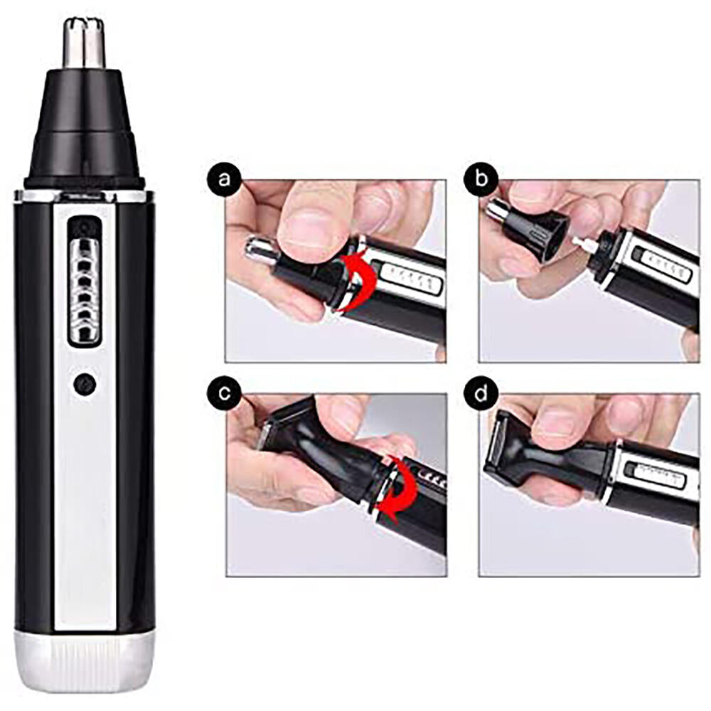 Set Cortapelo Recargable 4 en 1 | Nariz, Orejas, Barba y Cejas | Carga USB