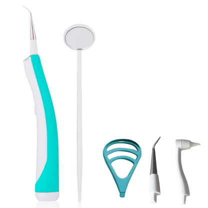 STARLYF Ultrasonic Dental Cleaner - 3000 Vibrations - 3 Brush Heads + LED Light
