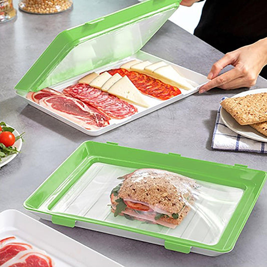 Set 9 Bandejas Apilables - Envasado Semi Vacío - Reutilizables - 30x20cm