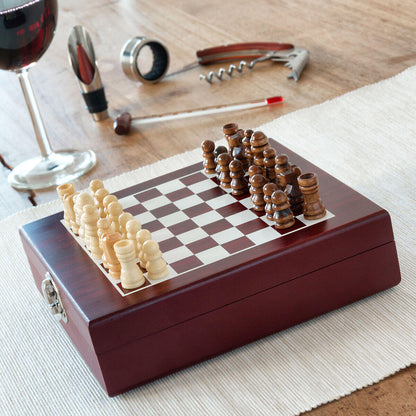 Conjunto de Acessórios para Vinho e Xadrez 37 Peças - Chess Wine Set