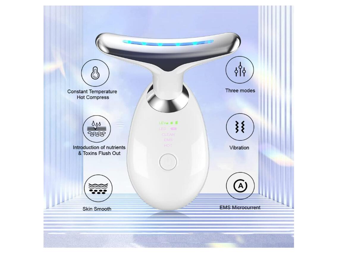 Facial Massager with 3 LED Lights and EMS - Deep Cleansing and Anti-Aging
