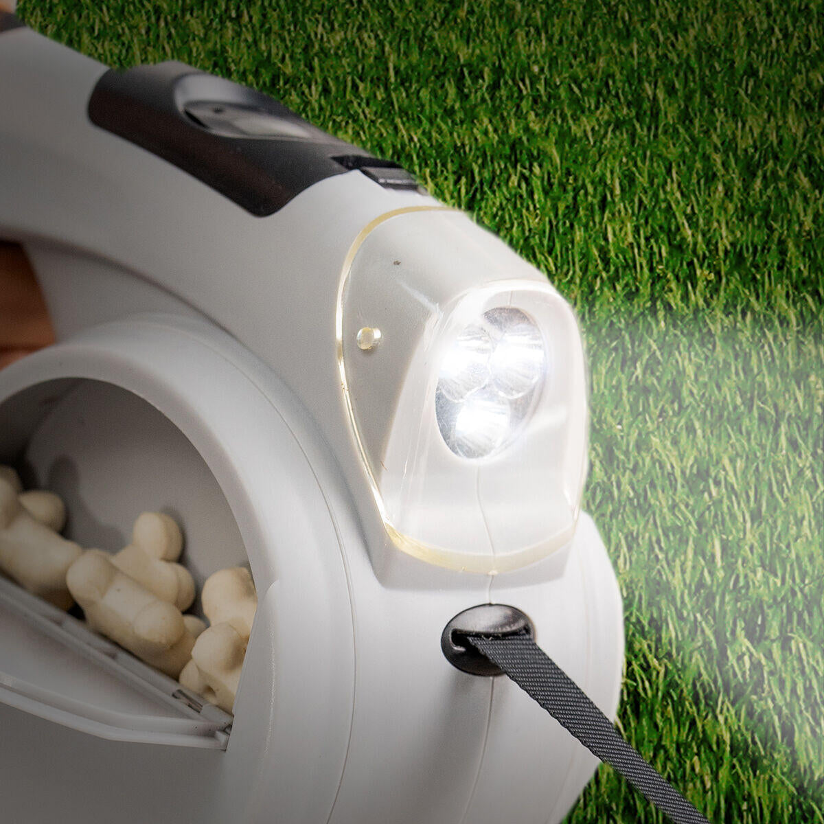 Trela Retrátil para Cães 6 em 1 - Luz LED, Bebedouro e Compartimentos | InnovaGoods