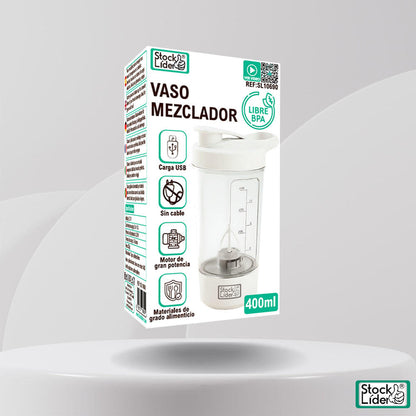 Vaso Misturador Elétrico 7.000 rpm | 400ml | Recarregável USB-C | Sem BPA | Stock Líder