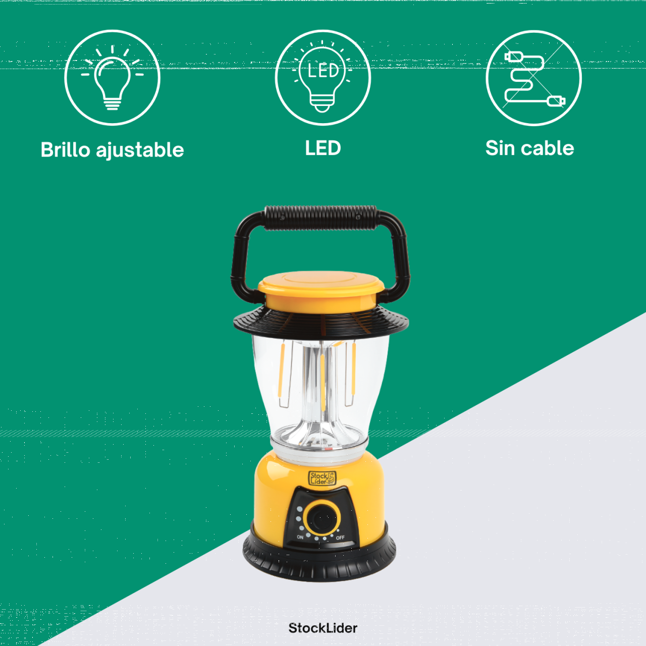 Lámpara Camping Portátil LED + Filamento | Brillo Ajustable | Sin Cables | Asa y Gancho