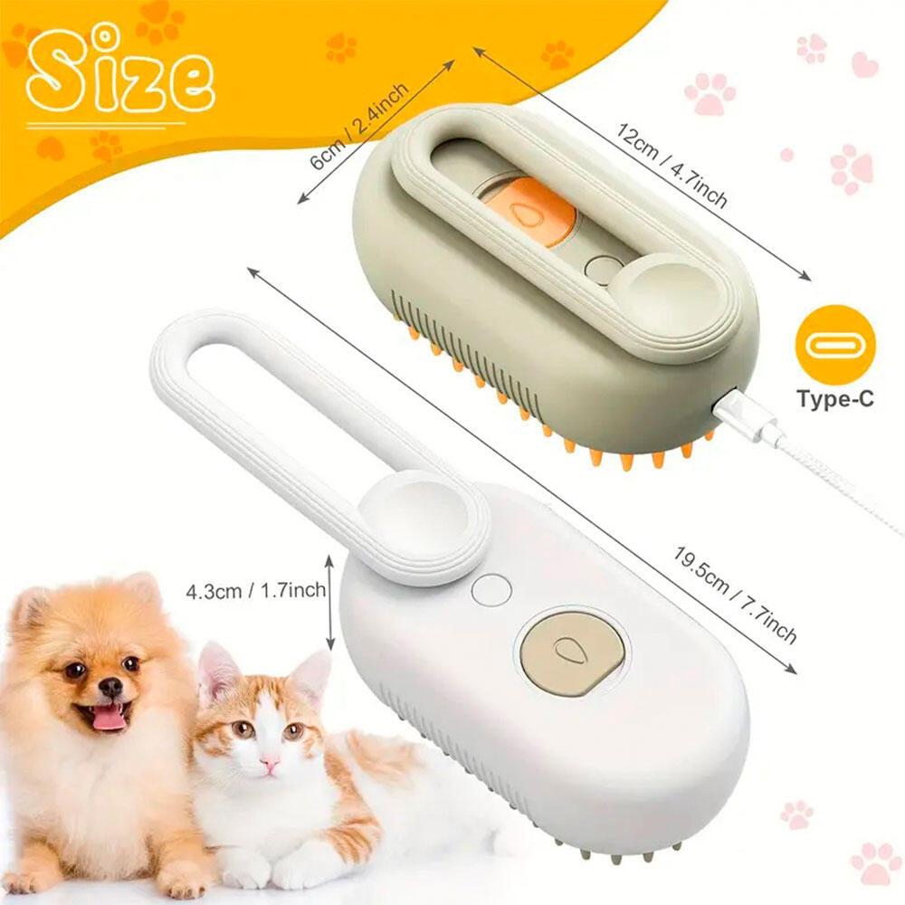 Escova de Vapor para Animais de Estimação Recarregável USB - Pack de 2 Unidades