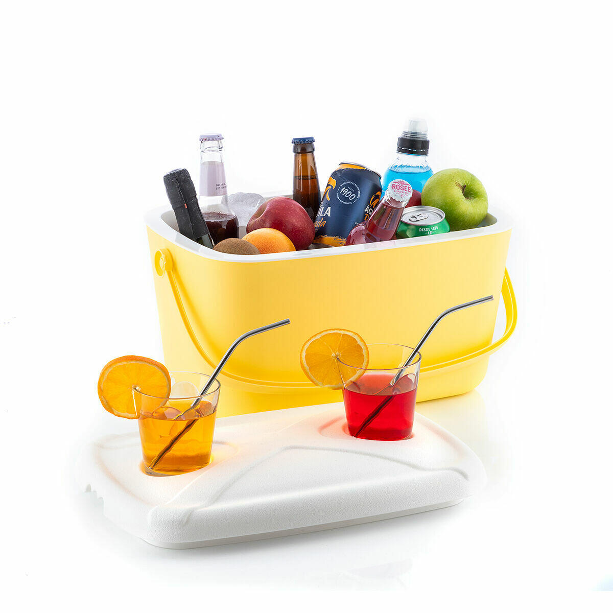 Nevera Portátil Rígida Retro 15 Litros con Tapa Multiuso | Lilty InnovaGoods
