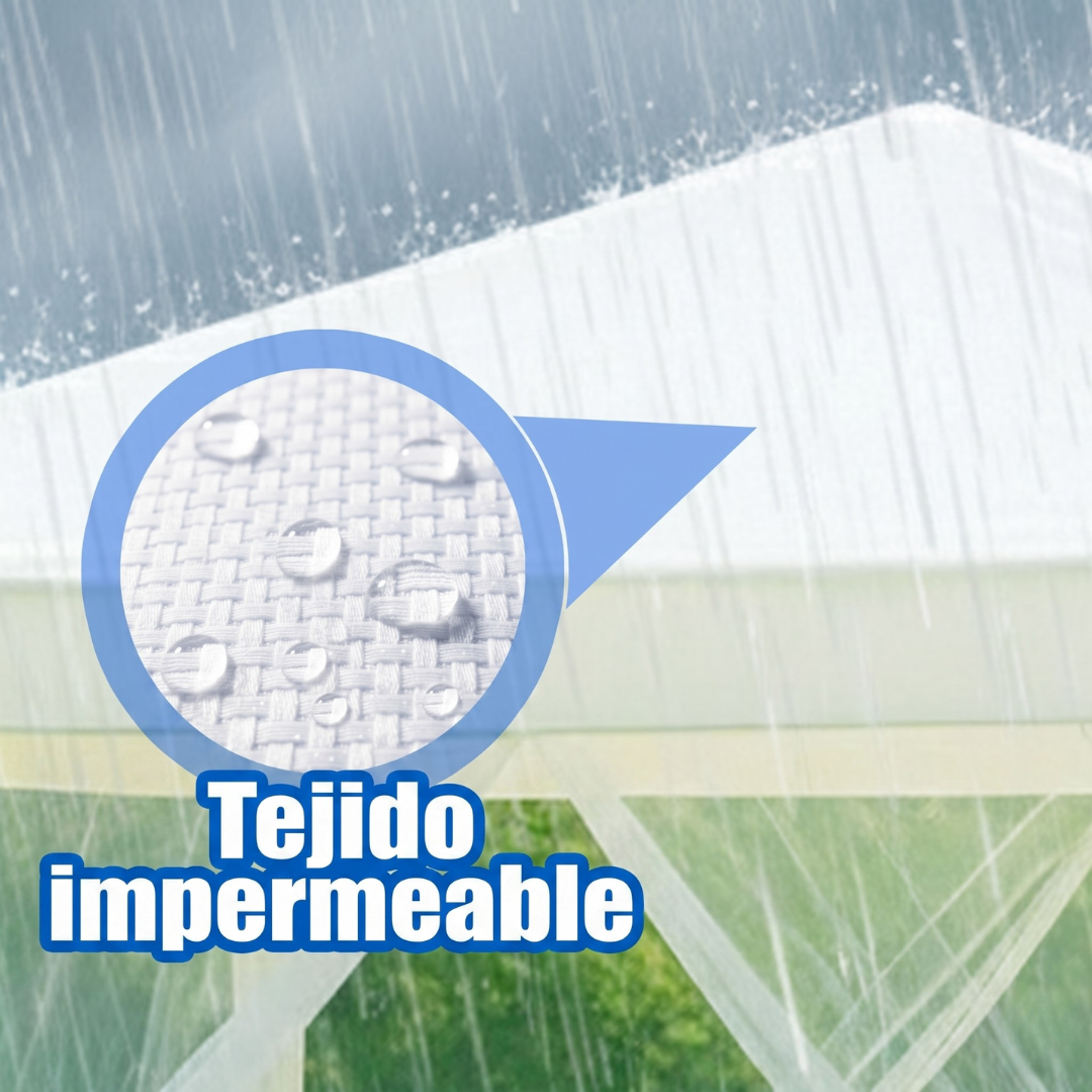 Gazebo con Mosquitera Starlyf | 3x3m | Protección 360º | Impermeable | Estructura Acero