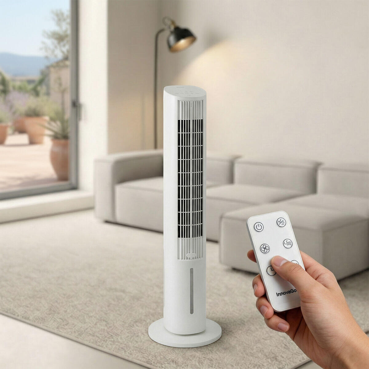Climatizador Evaporativo Portátil Torre | 4 en 1 con Mando a Distancia | Hushly InnovaGoods