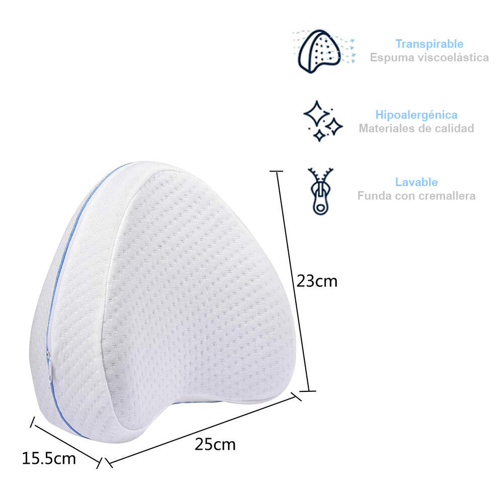 Pack of 2 Ergonomic Leg Pillows - Relieves Sciatica and Lower Back Pain