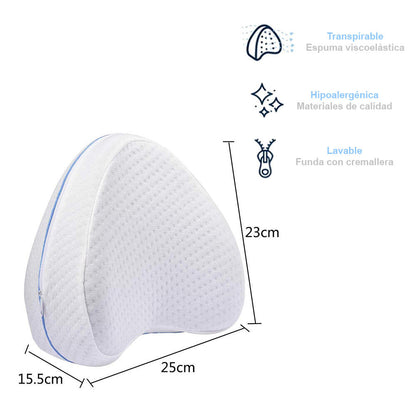 Pack of 2 Ergonomic Leg Pillows - Relieves Sciatica and Lower Back Pain