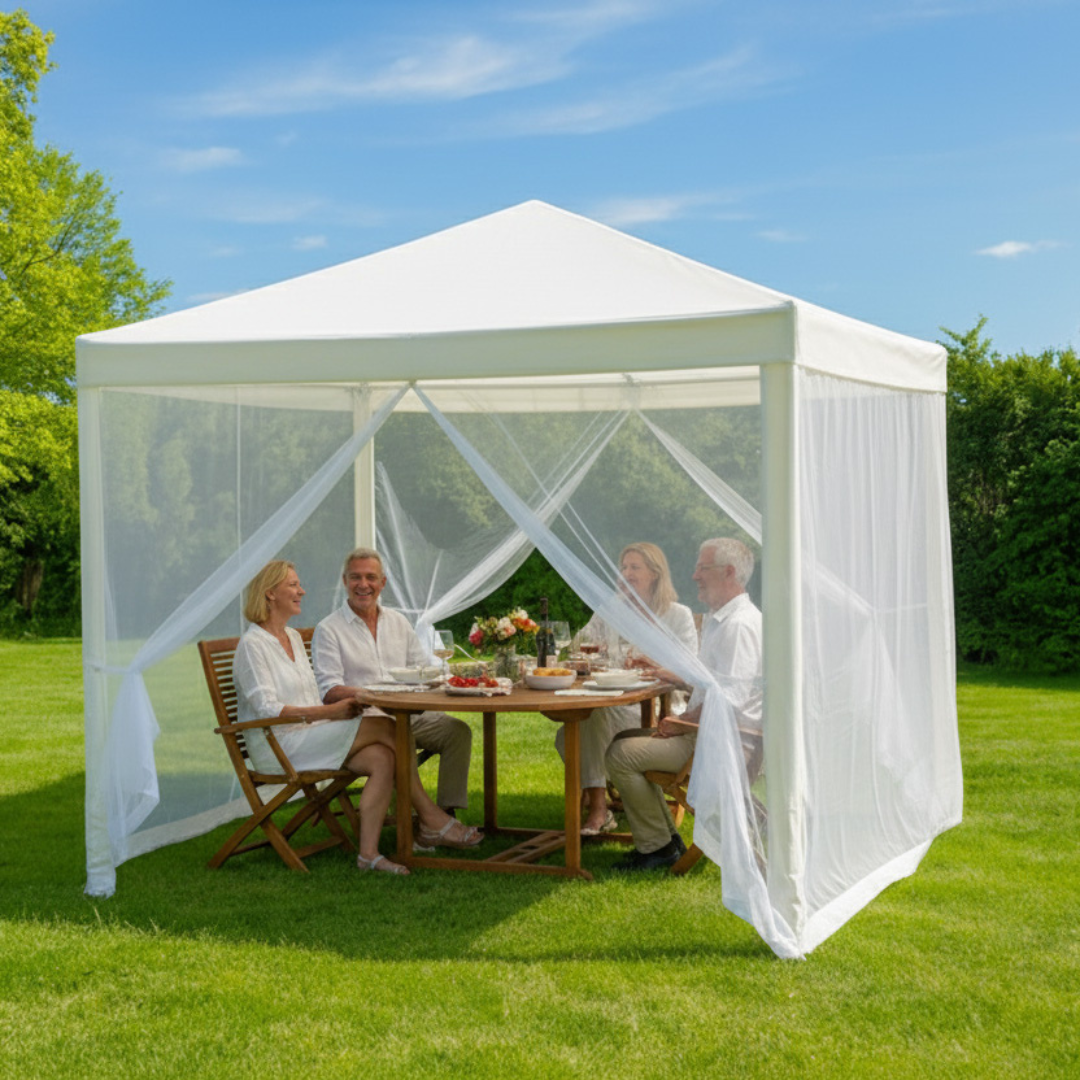 Gazebo con Mosquitera Starlyf | 3x3m | Protección 360º | Impermeable | Estructura Acero