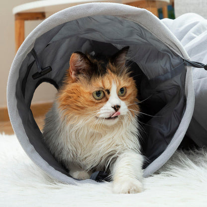 2-in-1 Foldable Tunnel for Cats - Toy and Shelter