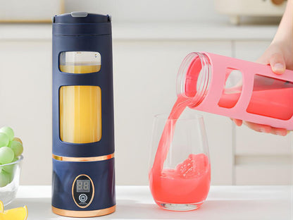 450ml Portable Blender with Digital Display, USB Rechargeable - Stainless Steel Blades