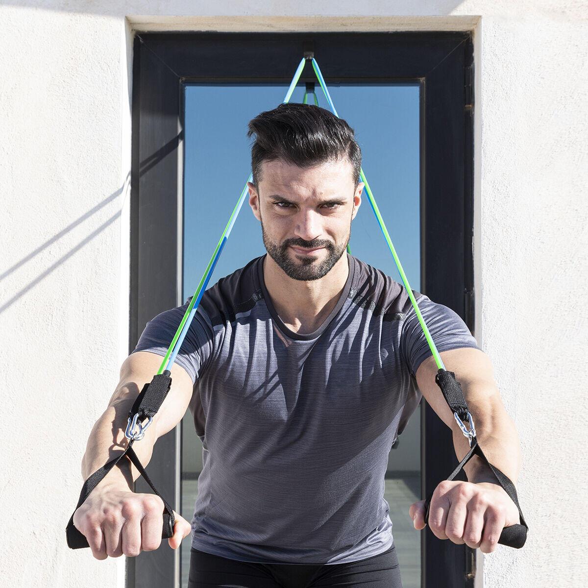 Conjunto de 3 Bandas de Resistência com Acessórios e Guia de Exercícios | InnovaGoods