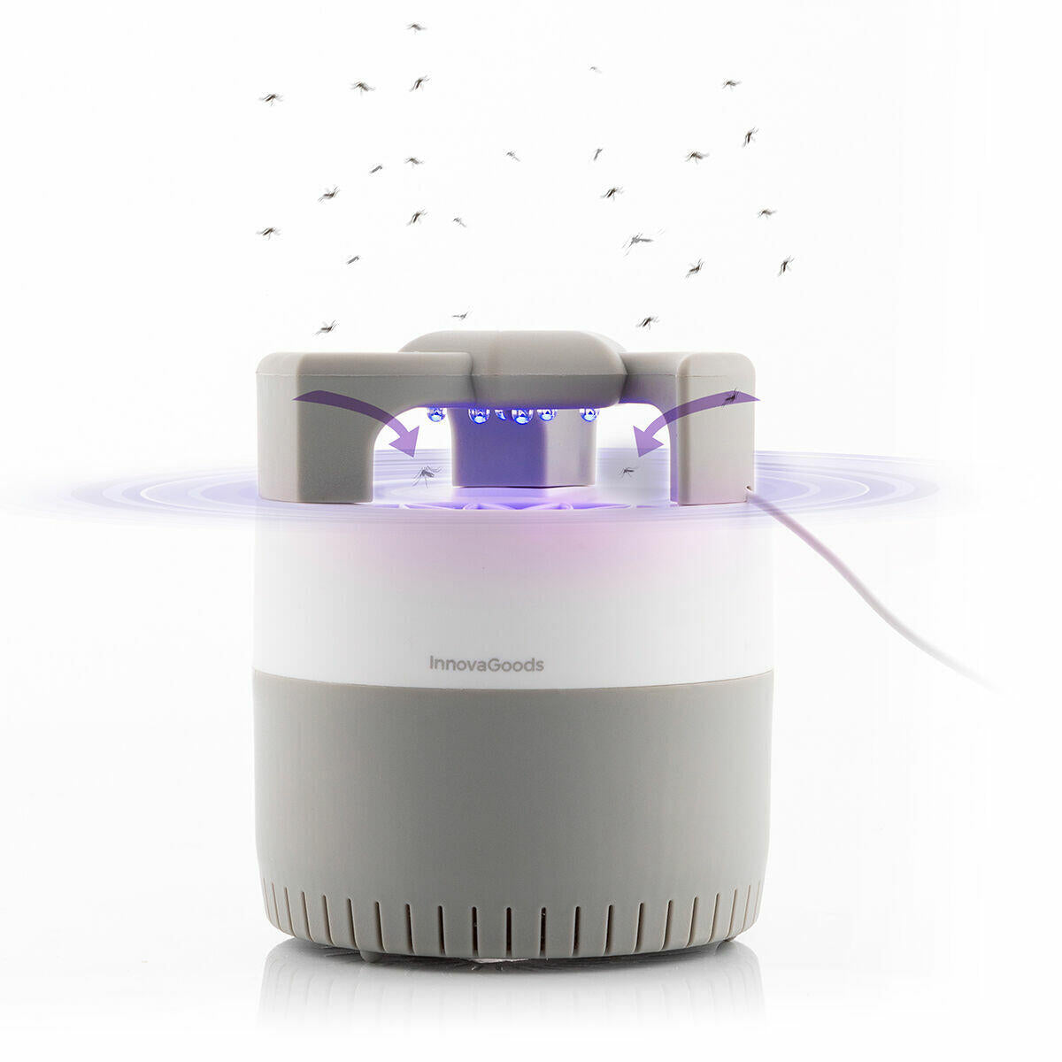 Lâmpada Antimosquitos por Sucção 6 LED UV | Silenciosa | Sem Químicos | USB | InnovaGoods