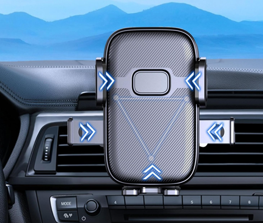 Car Phone Holder - 3-Point Mounting - 360° Rotation