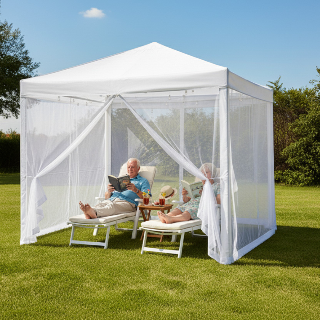 Gazebo con Mosquitera Starlyf | 3x3m | Protección 360º | Impermeable | Estructura Acero