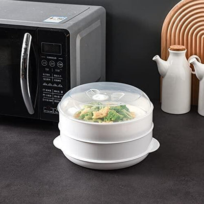 Vaporera para Microondas 4 Niveles - Cocina Saludable Sin Grasa | 21cm | Gem Supplies