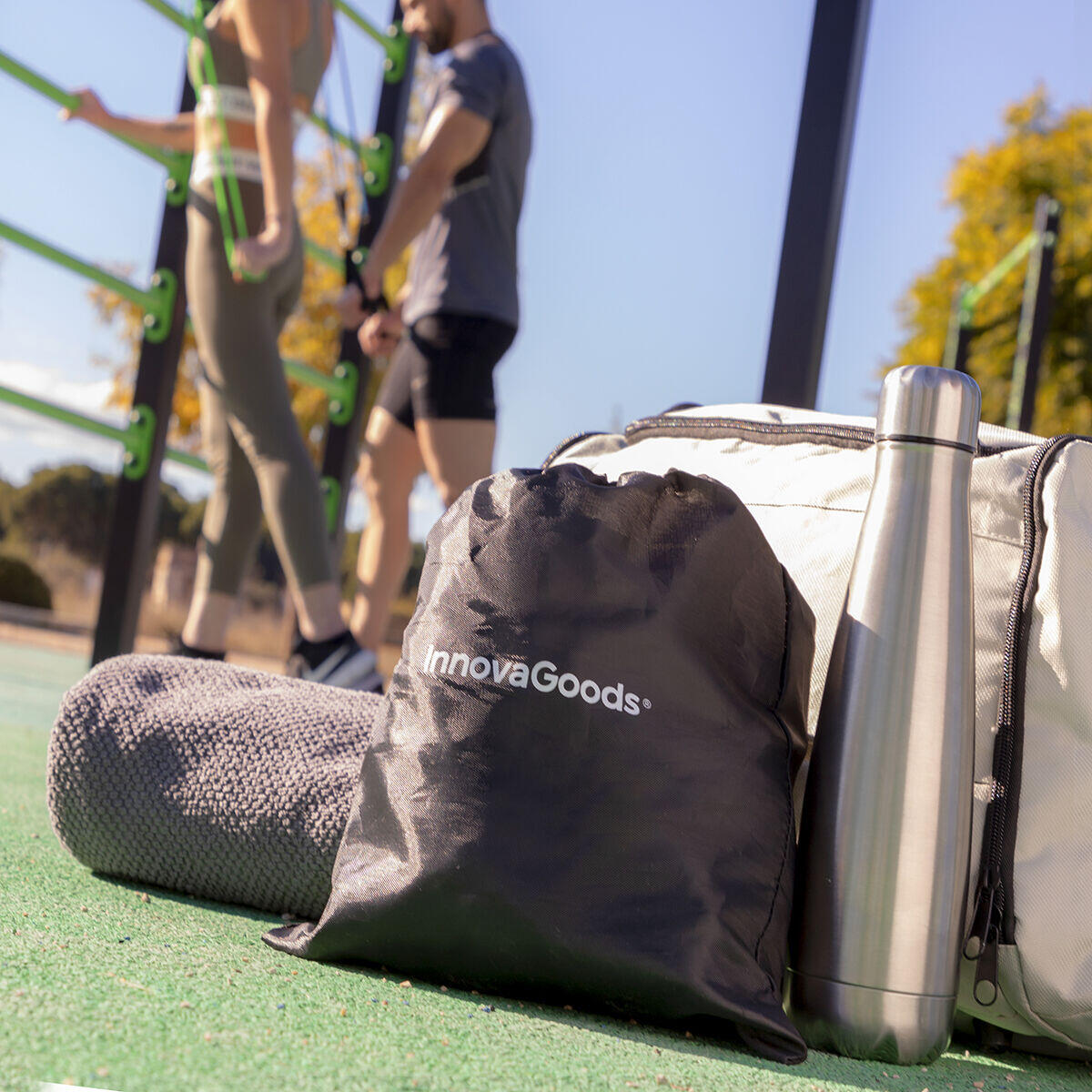 Conjunto de 3 Bandas de Resistência com Acessórios e Guia de Exercícios | InnovaGoods