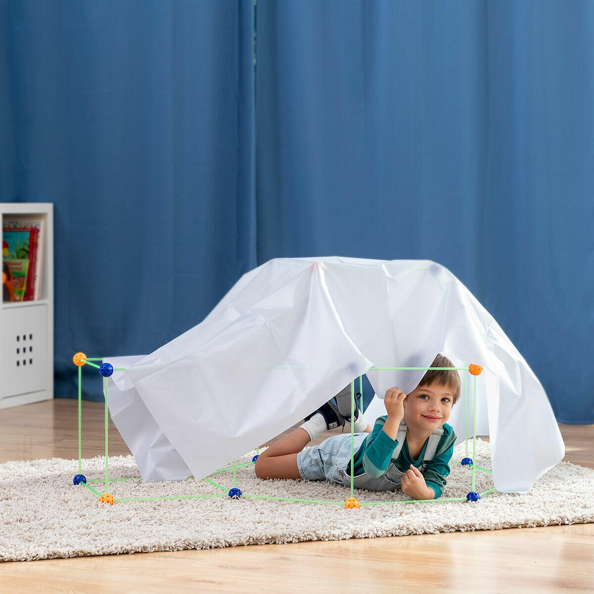 Kit de Construcción de Fuertes para Niños | 155 Piezas | Brilla en la Oscuridad