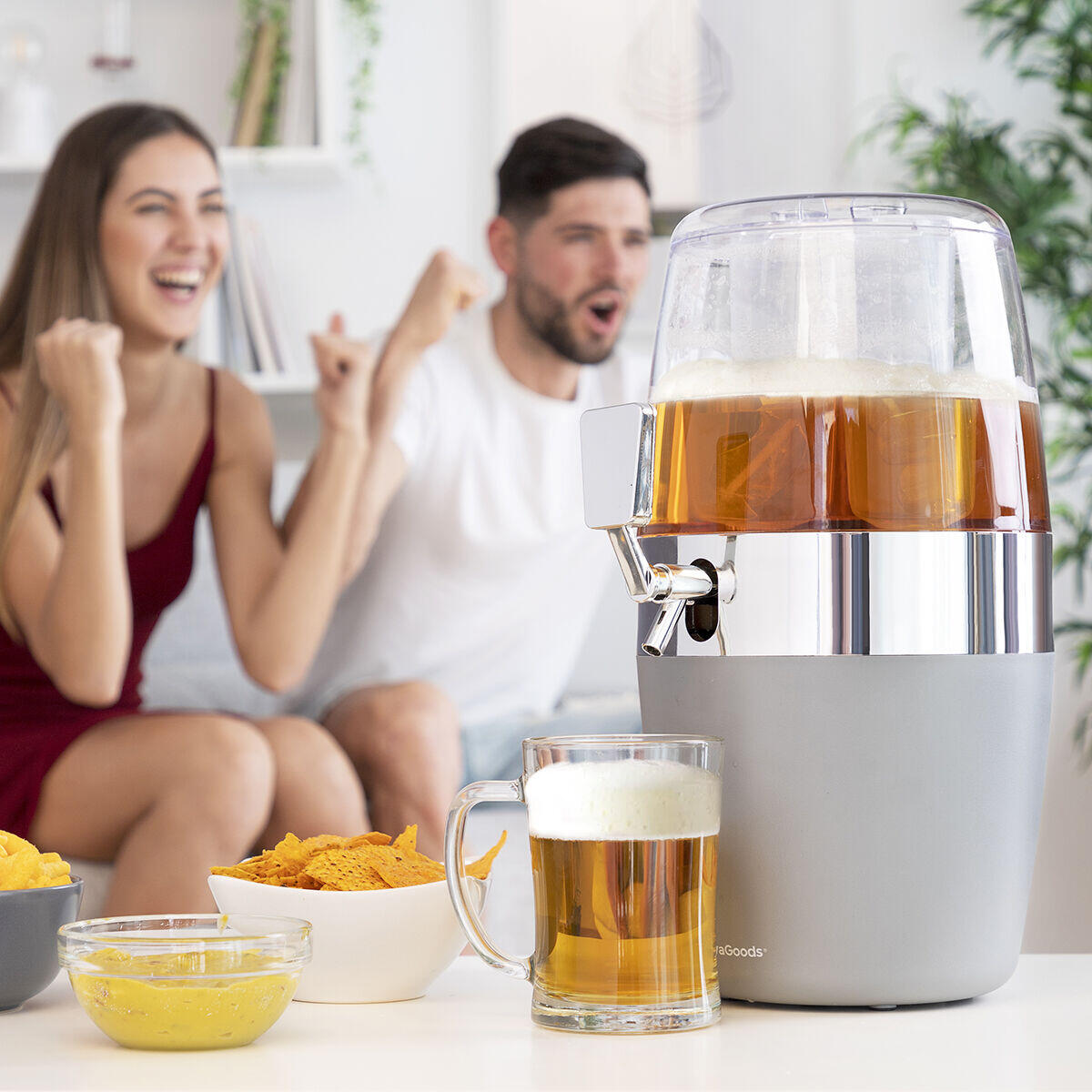 Dispensador de Bebidas Refrigerante 4L | Con 2 Depósitos de Hielo | Freer InnovaGoods