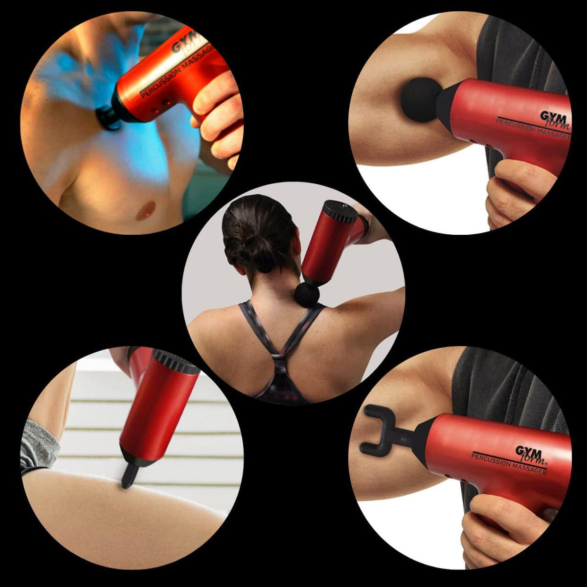 GYMFORM Percussion Professional Massage Gun - 6 Speeds - 6000 Pulses