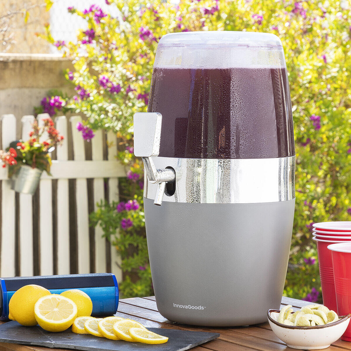 Dispensador de Bebidas Refrigerante 4L | Con 2 Depósitos de Hielo | Freer InnovaGoods