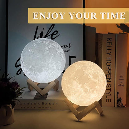 3D Moon Lamp 16 Colors - Remote Control