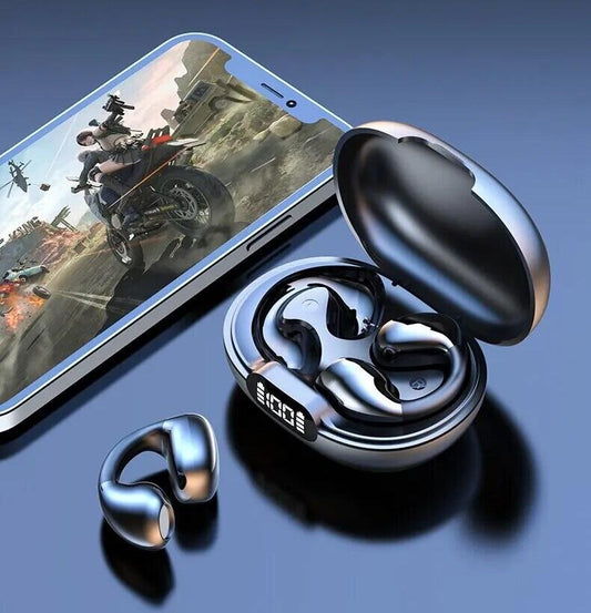 Auriculares TWS Deportivos Bluetooth 5.3 | Oreja Abierta, Pantalla y USB-C
