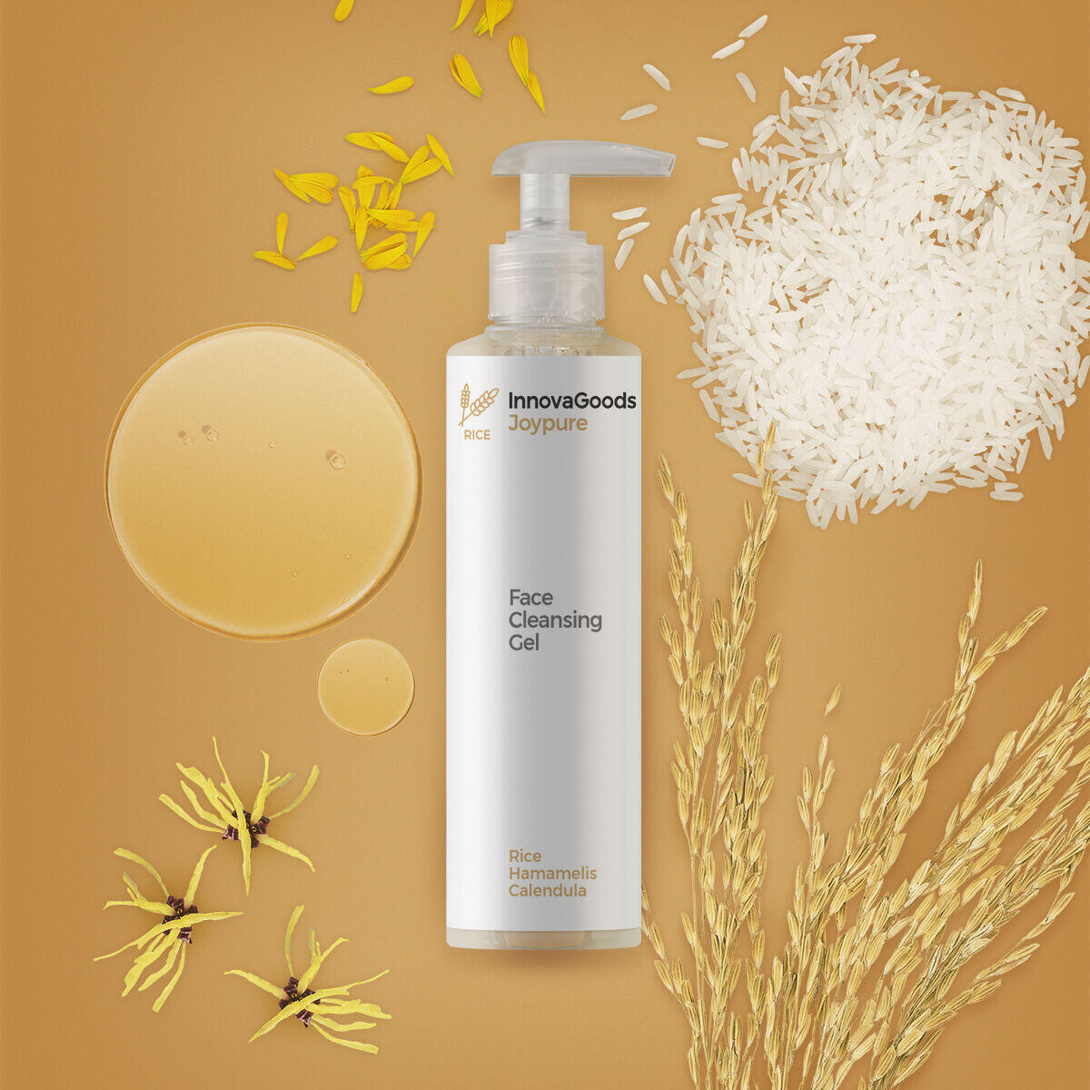Gel Limpiador Facial Rice "Joypure" InnovaGoods 200 ml