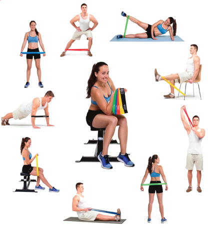Set of 5 Elastic Training Bands - Progressive Resistance