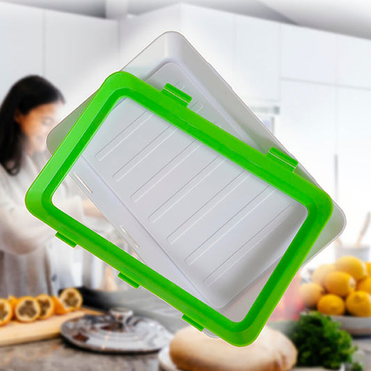 Set 9 Bandejas Apilables - Envasado Semi Vacío - Reutilizables - 30x20cm