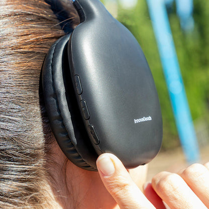 Auscultadores Bluetooth Sem Fios Dobráveis | BT 5.3, Microfone e Entrada Aux | InnovaGoods