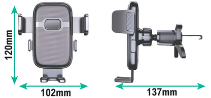 Car Phone Holder - 3-Point Mounting - 360° Rotation