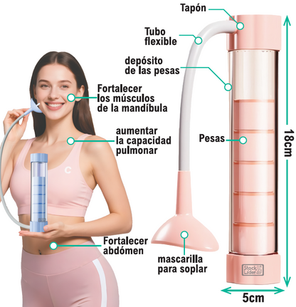 Dispositivo de Treino Respiratório | 3 Níveis de Resistência