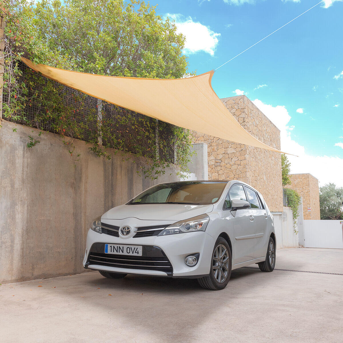 Toldo Vela de Sombra Retangular - Proteção UV 3x4 m | Cinzento e Bege | Reshad InnovaGoods