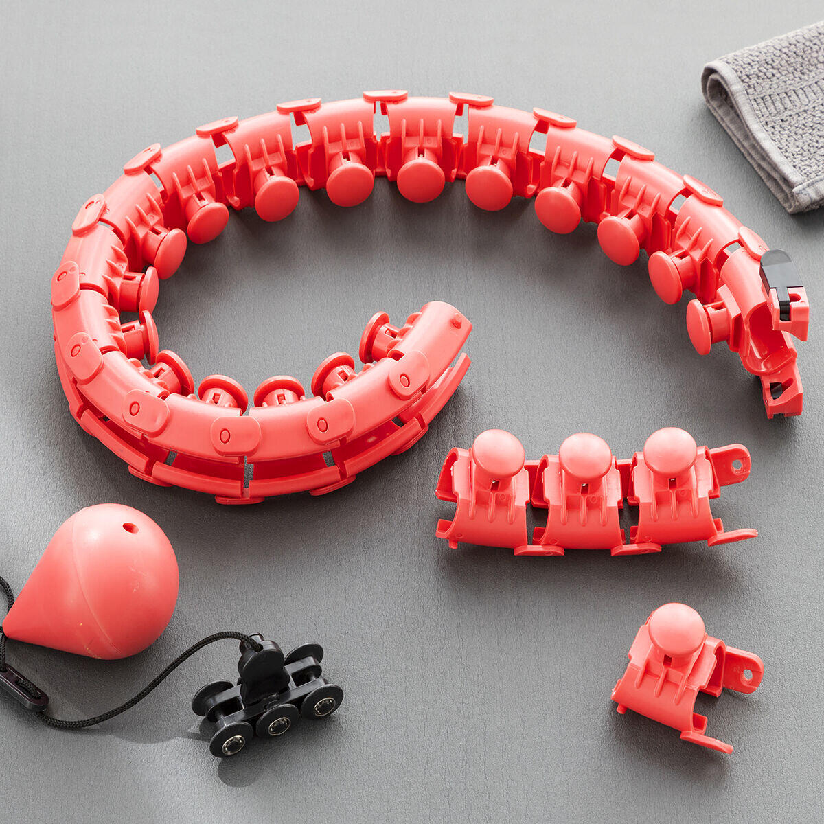 Aro de Fitness Inteligente Ajustable "Fittehoop" InnovaGoods | Auto-Spinning con Masaje 360º