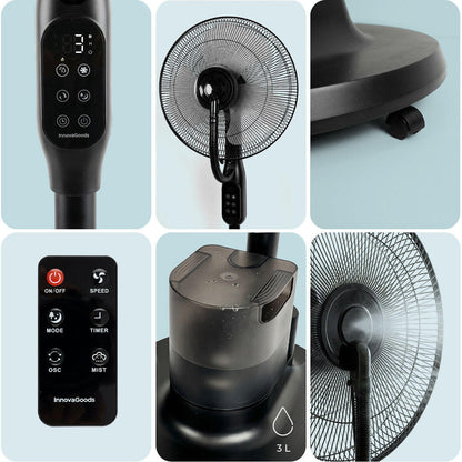 Ventilador de Pie Nebulizador con Mando a Distancia | 90W | 3L | Sprair InnovaGoods