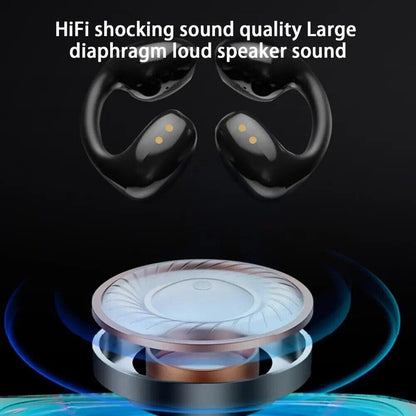 Auriculares TWS Deportivos Bluetooth 5.3 | Oreja Abierta, Pantalla y USB-C