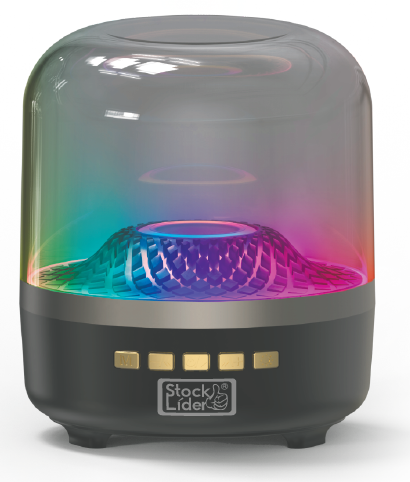 Coluna RGB Sem Fios 360° | Bluetooth 5.4, USB, TF e AUX | Luzes LED