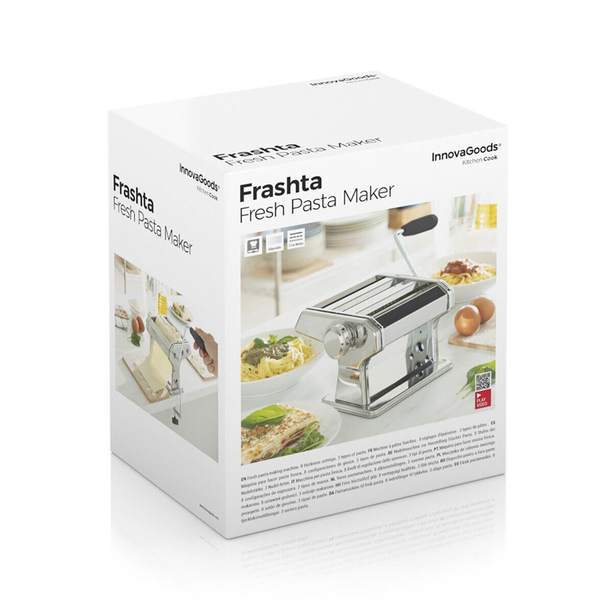 Máquina de Massa Fresca Manual com Receitas | Espessura Regulável 8 Níveis | Fashta InnovaGoods