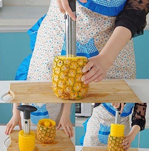 Cortador y Pelador de Piña de Acero Inoxidable | Corta, Pela y Descorazona en Segundos