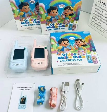 Walkie Talkie Infantil con Videollamada | Cámara HD, Cambiador de Voz y Carga USB-C