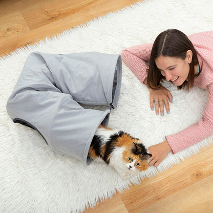 2-in-1 Foldable Tunnel for Cats - Toy and Shelter